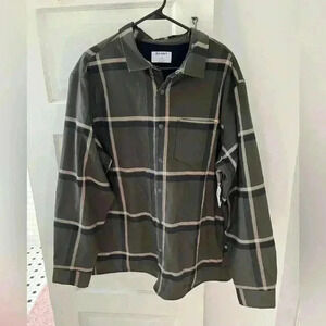 NWT green and black plaid old navy lined jacket